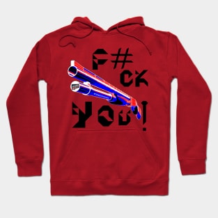 F#CK YOU, v. Black Text Hoodie